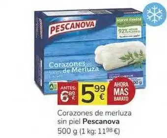 Consum Pescanova Corazones De Merluza Sin Piel 500g oferta
