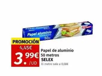 Maskom Supermercados Papel de aluminio 50 metros selex oferta