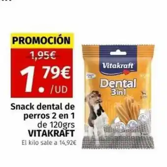 Maskom Supermercados Snack dental de perros 2 en 1 vitakraft oferta