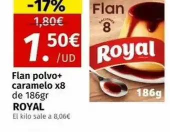Maskom Supermercados Flan polvo+ caramelo x8 royal oferta
