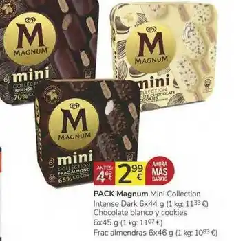 Consum Pack Magnum Mini Collection Intense Dark Chocolate Blanco Y Cookies oferta