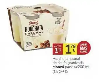 Consum Horchata Natural De Chufa Granizada Monzó oferta