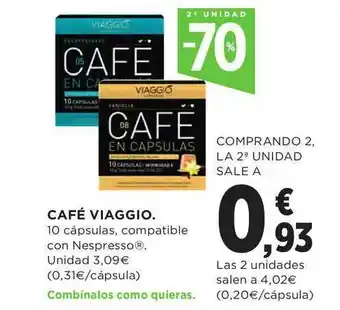 Hipercor 2a Unidad -70% Café Viaggio oferta
