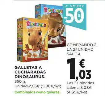 Hipercor Galletas A Cucharadas Dinosaurus 350g oferta