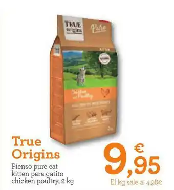 TiendAnimal True Origins Pienso Pure Cat Kitten Para Gatito Chicken Poultry oferta