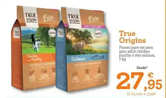 TiendAnimal True Origins Pienso Pure Cat Para Gato Adult Chicken Poultry O Ster Salmon oferta