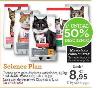 TiendAnimal 2a Unidad 50% Descuento Science Plan Pienso Para Gato oferta