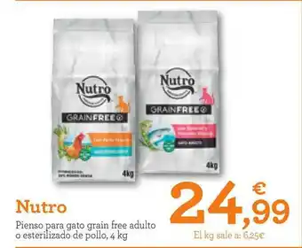 TiendAnimal Nutro Pienso Para Gato Grain Free Adulto O Esterilizado De Pollo oferta