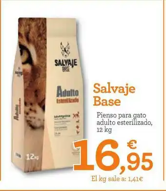 TiendAnimal Salvaje Base Pienso Para Gato Adulto Esterilizado 12kg oferta
