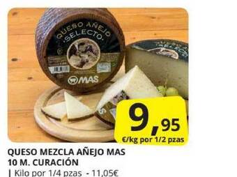 Supermercados MAS Queso Mezcla Añejo Mas 10 M. Curación oferta