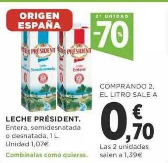 Supercor Leche Président 1L oferta