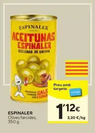 Caprabo Espinaler Olives Farcides 350g oferta