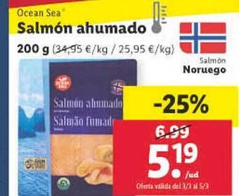 Lidl Ocean sea salmón ahumado oferta