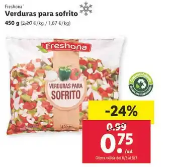 Lidl Freshona verduras para sofrito oferta
