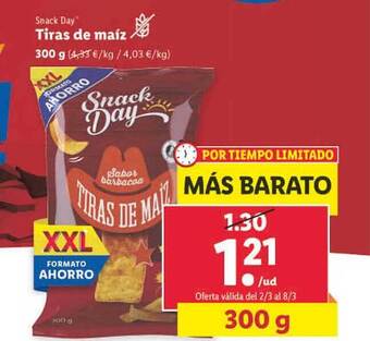 Lidl Snack day tiras de maíz oferta