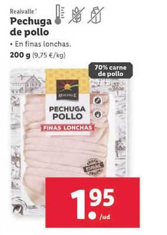Lidl Realvalle pechuga de pollo oferta