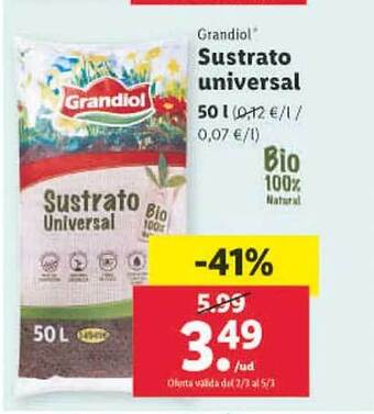 Lidl Grandiol sustrato universal oferta