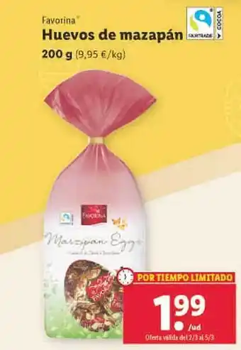 Lidl Favorina huevos de mazapán oferta