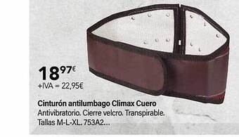 Cadena88 Cinturón antilumbago climax cuero oferta
