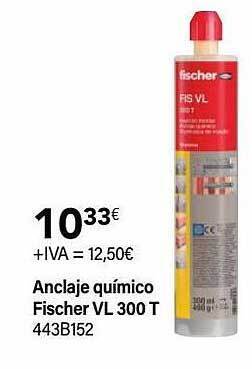 Cadena88 Anclaje quimico fischer vl 300 t oferta