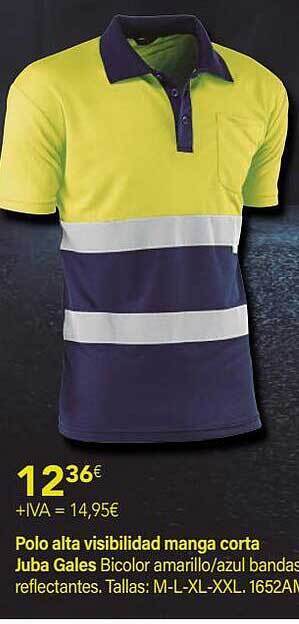 Cadena88 Polo alta visibilidad manga corta juba gales oferta
