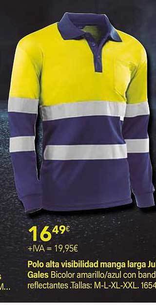 Cadena88 Polo alta visibilidad manga larga juba gales oferta