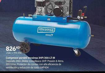 Cadena88 Compresor portátil imcoinsa 3hp 200-lt-m oferta