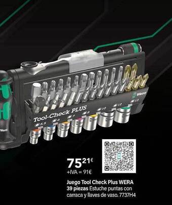 Cadena88 Juego tool check plus wera 39 piezas oferta