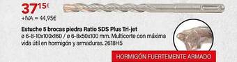Cadena88 Estuche 5 brocas piedra ratio sds plus tri-jet oferta