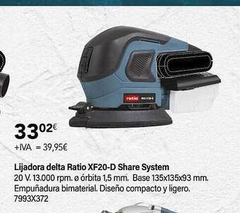 Cadena88 Lijadora delta ratio xf20-d share system oferta