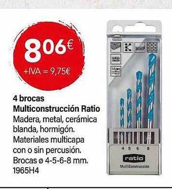 Cadena88 4 brocas multiconstrucción ratio oferta