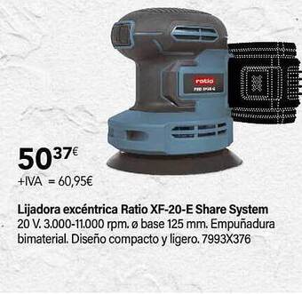 Cadena88 Lijadora excéntrica ratio xf-20-e share system oferta