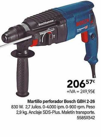 Cadena88 Martillo perforador bosch gbh 2-26 oferta