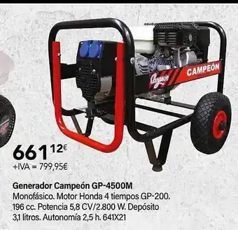 Cadena88 Generador campeón gp-4500m oferta