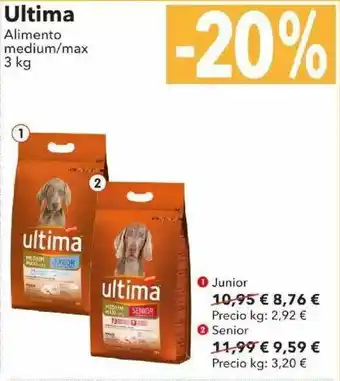 Clarel Ultima Alimento Medium Max 3kg oferta