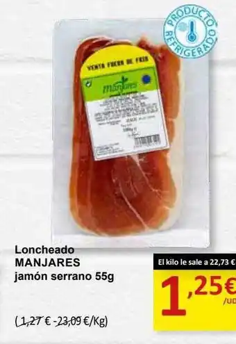 SPAR Loncheado manjares jamón serrano oferta