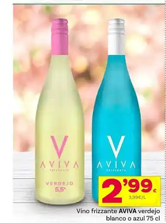Supermercados Dani Vino frizzante aviva verdejo blanco o azul oferta