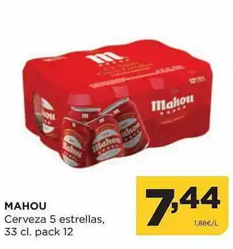 Alimerka Mahou cerveza 5 estrellas pack 12 oferta