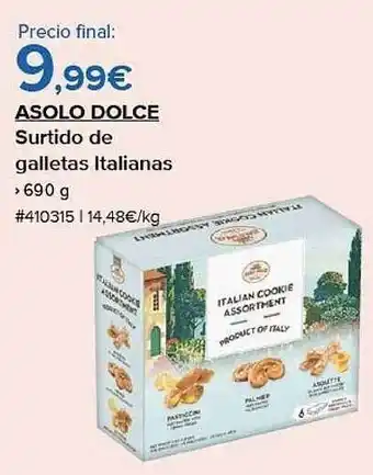 Costco Asolo dolce surtido de galletas italianas oferta