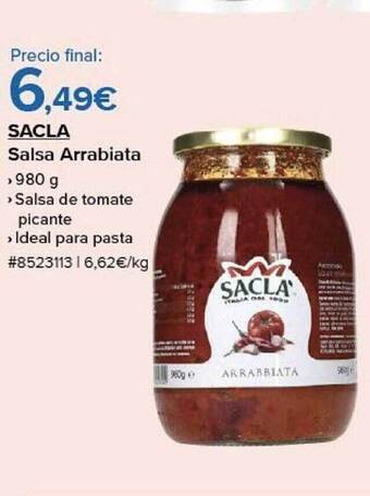Costco Sacla salsa arrabiata oferta