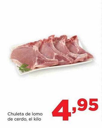 Alimerka Chuleta de lomo de cerdo, el kilo oferta