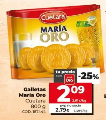 Dia Cuétara Galletas María Oro 800 g oferta