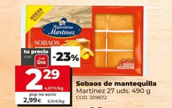 Dia Martínez Sobaos de mantequilla 27 uds. 490 g oferta