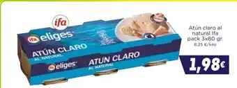 Supermercados Piedra Atún Claro Al Natural Ifa Pack 3 x 80 gr. oferta