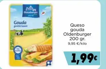 Supermercados Piedra Queso Gouda Oldenburger 200 gr. oferta