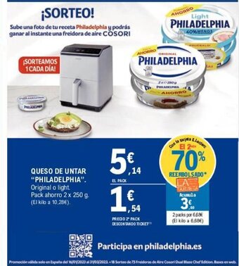 E.Leclerc Queso de Untar Philadelphia oferta