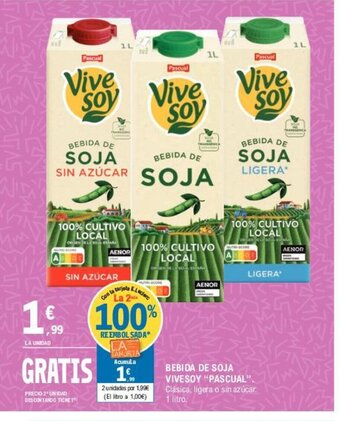 E.Leclerc Bebida De Soja Vivesoy "Pascual" oferta