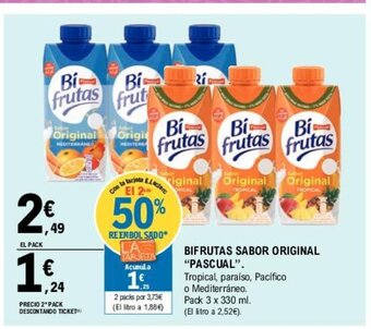 E.Leclerc Bifrutas Sabor Original "Pascual" oferta