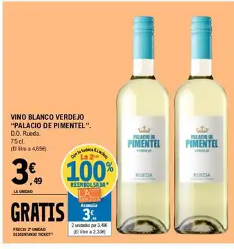 E.Leclerc Vino Blanco Verdejo "Palacio De Pimentel" oferta