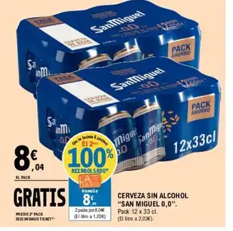 E.Leclerc Cerveza Sin Alcohol San Miguel 0.0 oferta